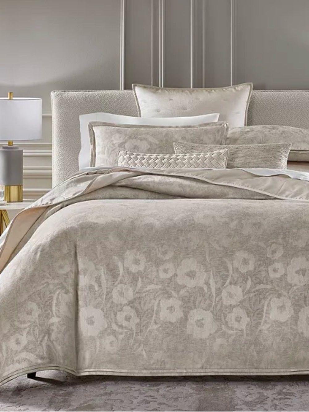 Hotel Collection Shadow Floral Duvet Cover Set Full/Queen 94x96 in